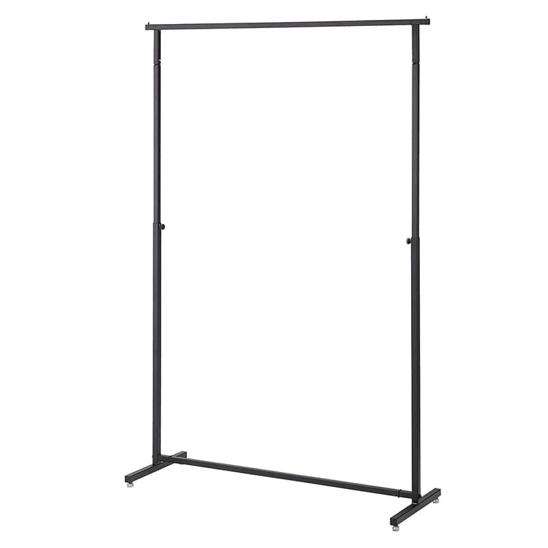 ストア・エキスプレス オーバーハングタイプ　ハンガーラック　角パイプ W120cm　ブラック 61-779-20-1 1台（ご注文単位1台）【直送品】