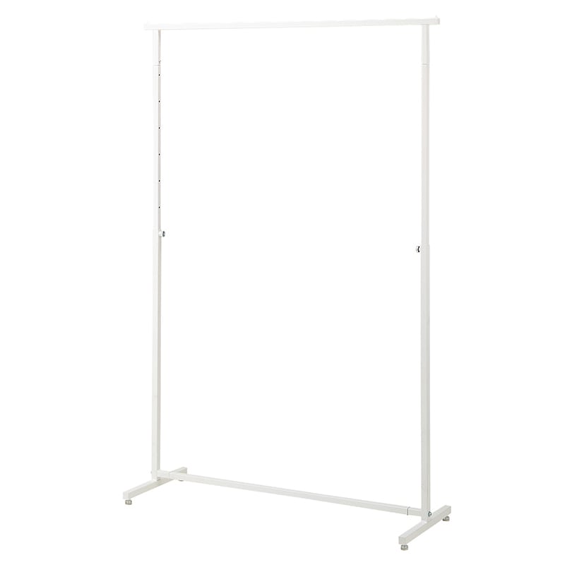 ストア・エキスプレス オーバーハングタイプ　ハンガーラック　角パイプ W120cm　ホワイト 61-779-20-2 1台（ご注文単位1台）【直送品】