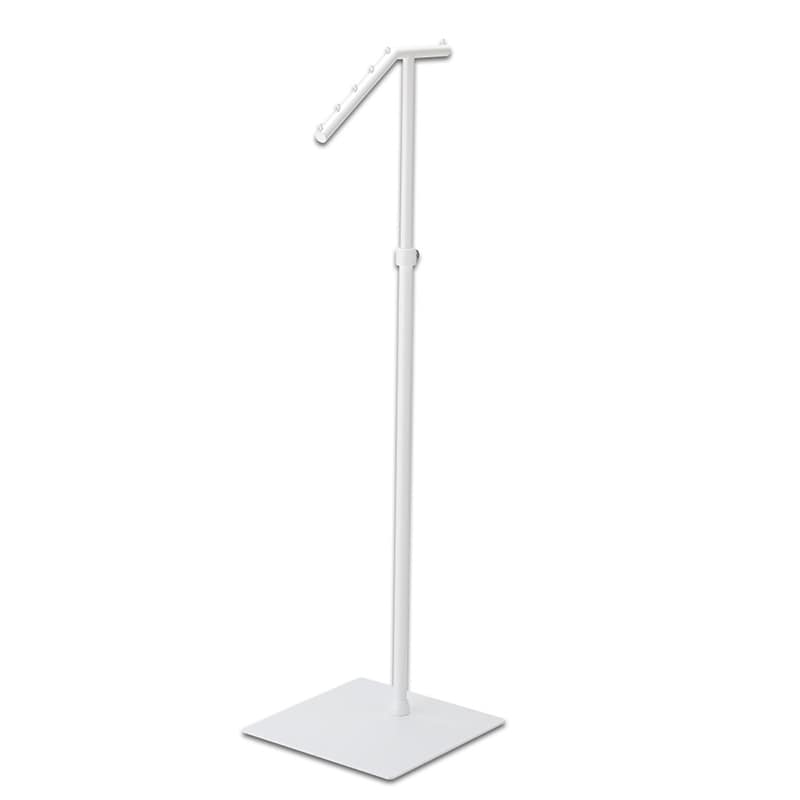 ストア・エキスプレス 傾斜ハンガーラック　丸パイ プ　白 61-785-42-1 1台（ご注文単位1台）【直送品】