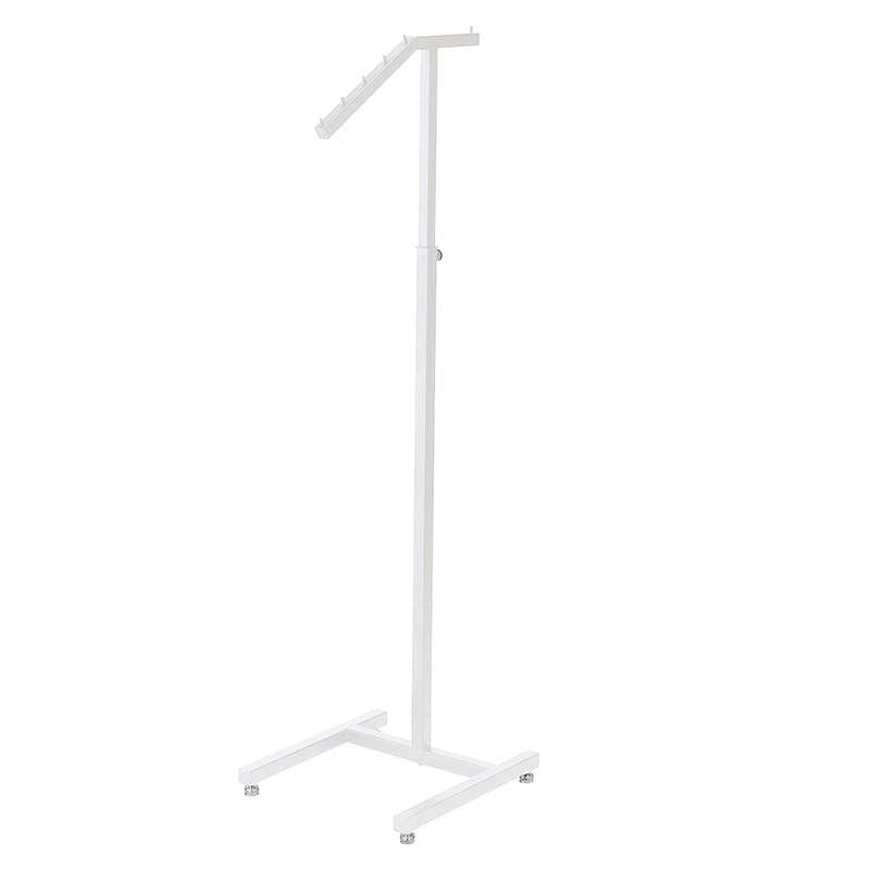 ストア・エキスプレス 傾斜ハンガーラック　角パイ プ　白 61-785-43-1 1台（ご注文単位1台）【直送品】