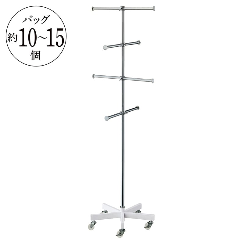 ストア・エキスプレス バッグツリーキャスター付キ ホワイト 61-101-6-1 1台(ご注文単位1台)【直送品】