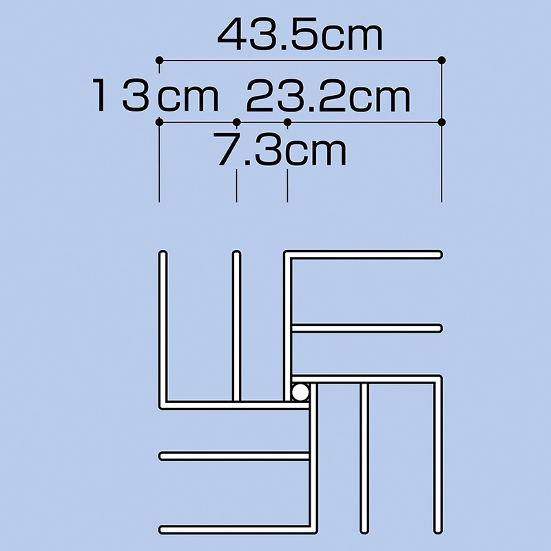 ストア・エキスプレス 卍4段回転小物掛け ホワイト 61-779-45-1 1台(ご注文単位1台)【直送品】