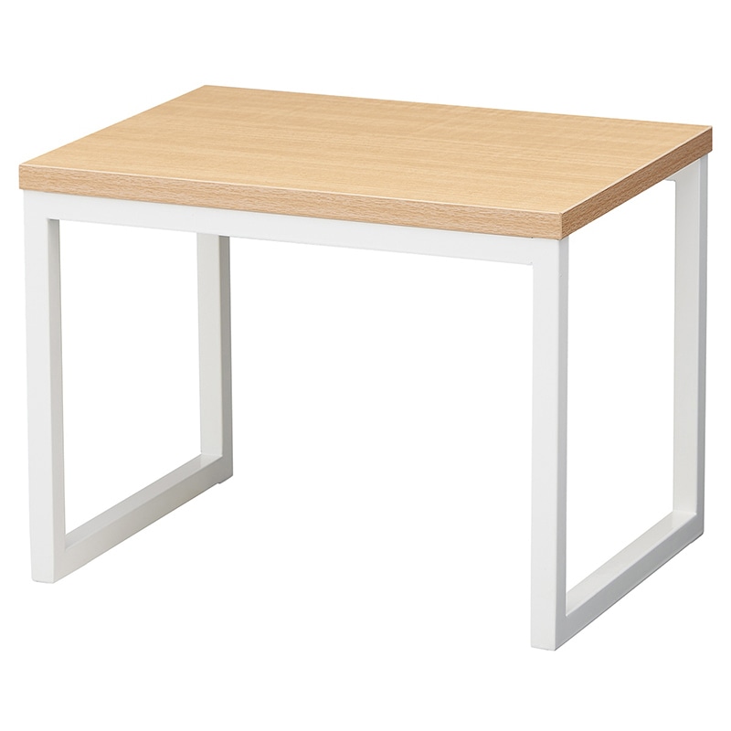 ストア・エキスプレス スチール脚コの字型ディスプレイ エクリュ×白脚 61-798-82-7 1個（ご注文単位1個）【直送品】