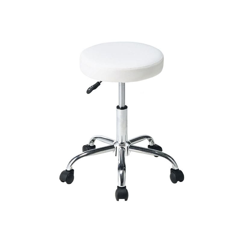 ストア・エキスプレス 昇降式ラウンドバースツール　ホワイト  61-436-67-1 1台（ご注文単位1台）【直送品】