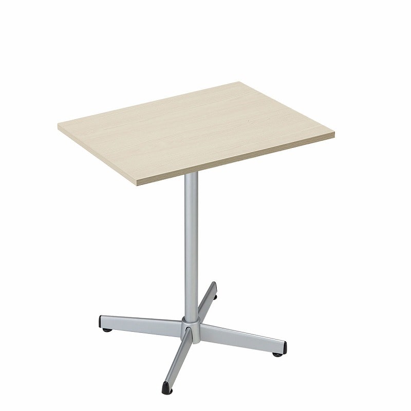 ストア・エキスプレス カフェテーブル ホワイトウッド シルバー脚 61-777-23-1 1台(ご注文単位1台)【直送品】