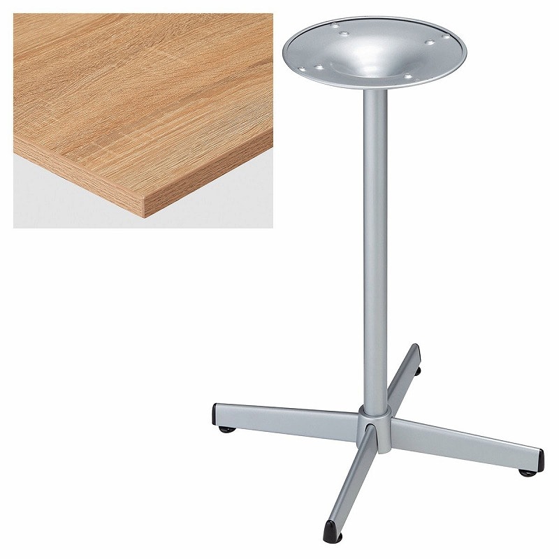 ストア・エキスプレス カフェテーブル ラスティック シルバー脚 61-801-89-1 1台(ご注文単位1台)【直送品】