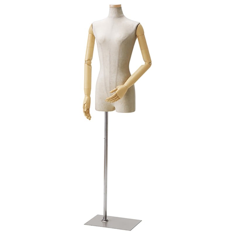 ストア・エキスプレス 婦人腕付き芯地張トルソー　スチールベース 9号 61-179-1-1 1台（ご注文単位1台）【直送品】