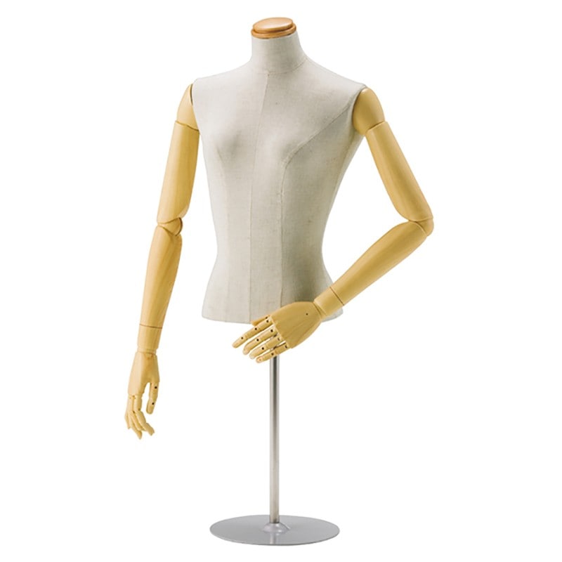 ストア・エキスプレス 婦人腕付き芯地張卓上トルソー 9号 61-179-3-1 1台（ご注文単位1台）【直送品】