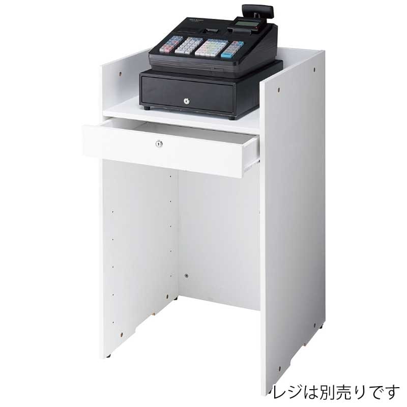 ストア・エキスプレス 木製レジ台 ホワイト 61-427-45-2 1台（ご注文単位1台）【直送品】