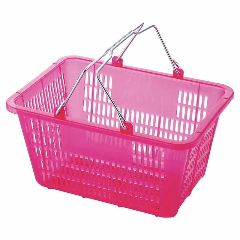 ストア・エキスプレス スケルトンミニバスケット 10リットル ピンク 61-551-55-1 5個入 1セット(ご注文単位1セット)【直送品】