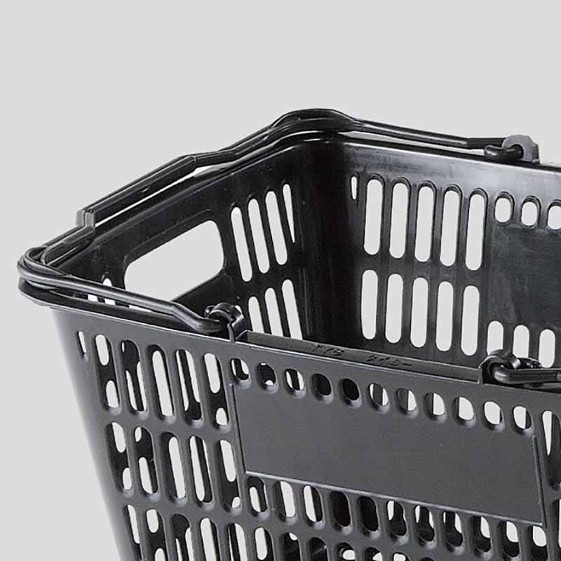 ストア・エキスプレス 買物カゴ 28リットル　ブラック 61-379-3-4　10個入 1セット（ご注文単位1セット）【直送品】