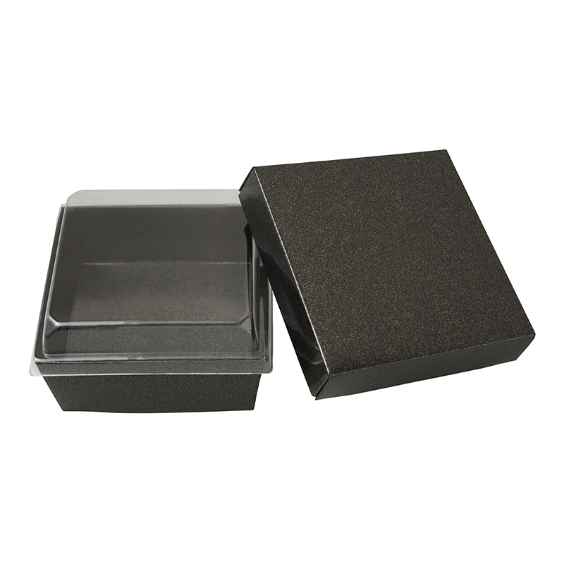 大成パック ちらし折 黒金砂目 かぶせフタセット 無地 A-554 20セット/袋(ご注文単位5袋)【直送品】