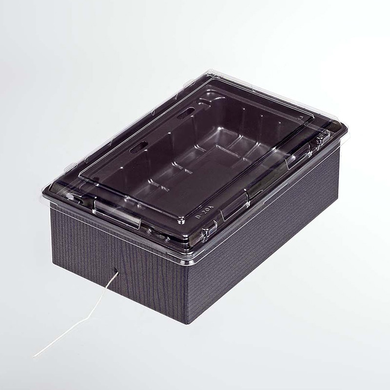 ヨシザワ 丼容器 蒸熱BOX 角丼 本体PSP 透明フタ KIT1タイプ 50個/ケース(ご注文単位1ケース)【直送品】