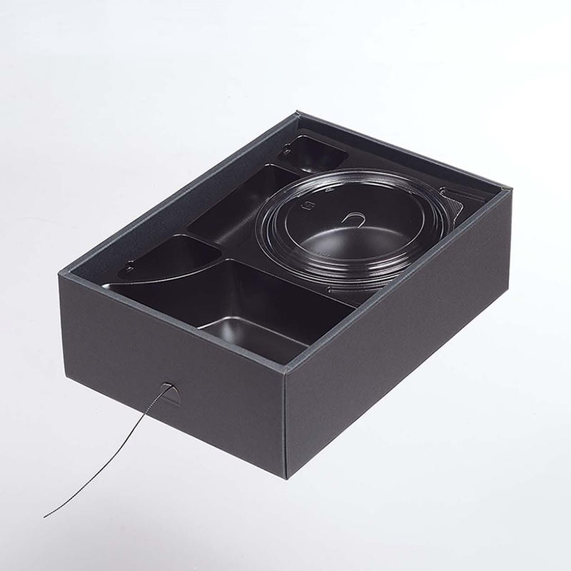 ヨシザワ カレー容器　蒸熱BOX　和膳  KIT2タイプ 50個/ケース（ご注文単位1ケース）【直送品】