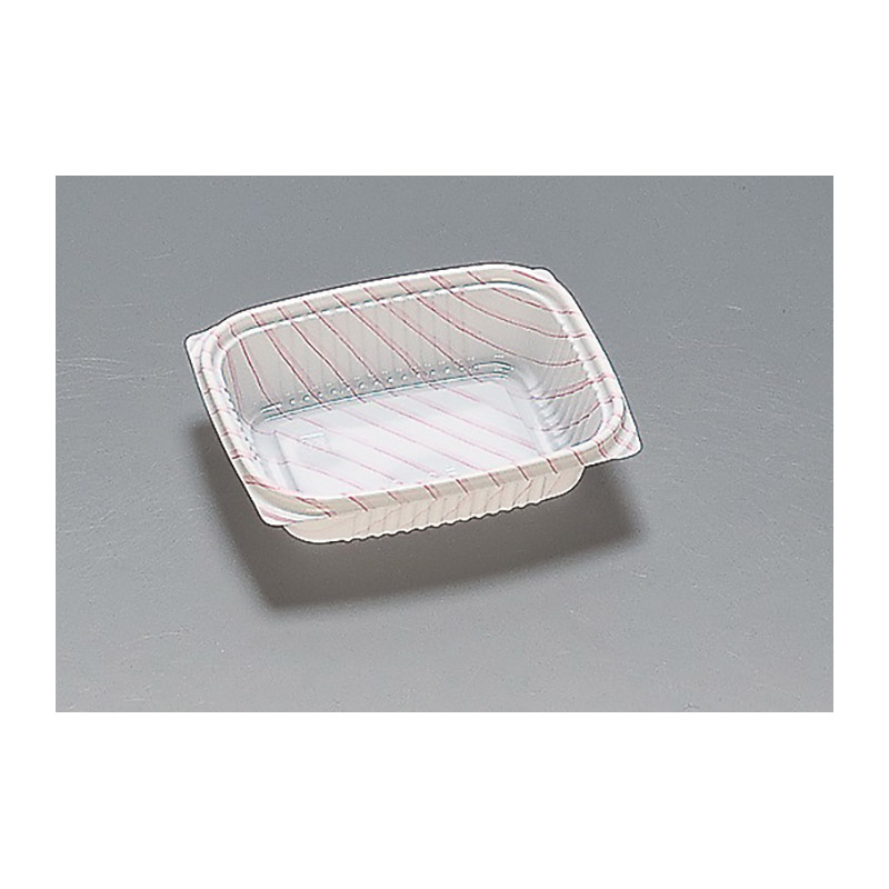 福助工業 惣菜容器　Fカップ　蓋・本体 C-25 ストライプ　赤 50枚/束（ご注文単位16束）【直送品】