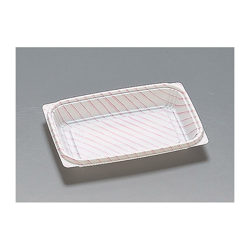 福助工業 惣菜容器　Fカップ　蓋・本体 C-30 ストライプ　赤 50枚/束（ご注文単位12束）【直送品】