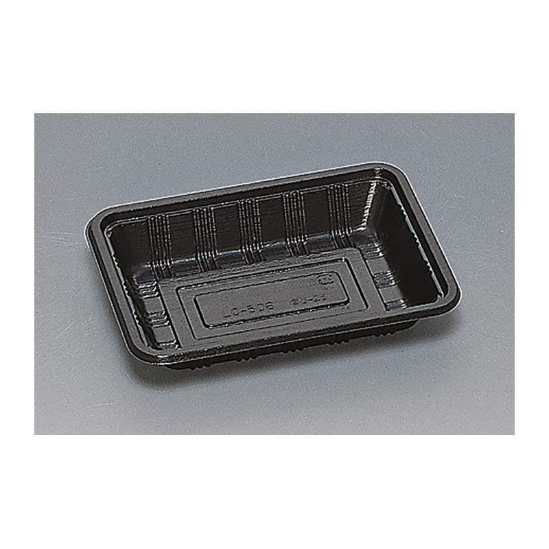 福助工業 弁当容器 本体 LC-506 黒 50枚/束(ご注文単位24束)【直送品】