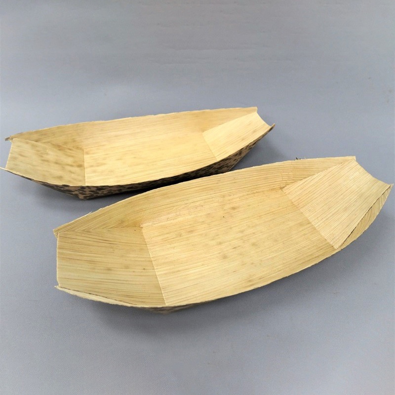 カトウ物産 竹皮舟皿B 7寸 9147 50枚/1パック（ご注文単位5パック）【直送品】