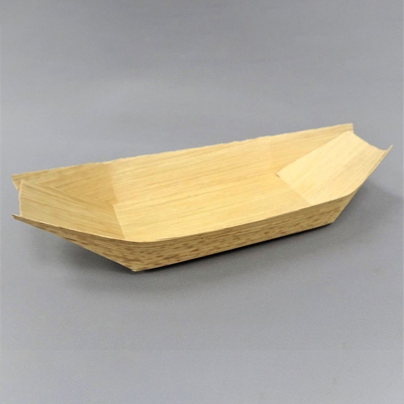 カトウ物産 竹皮舟皿C 6寸 9148 50枚/1パック（ご注文単位5パック）【直送品】