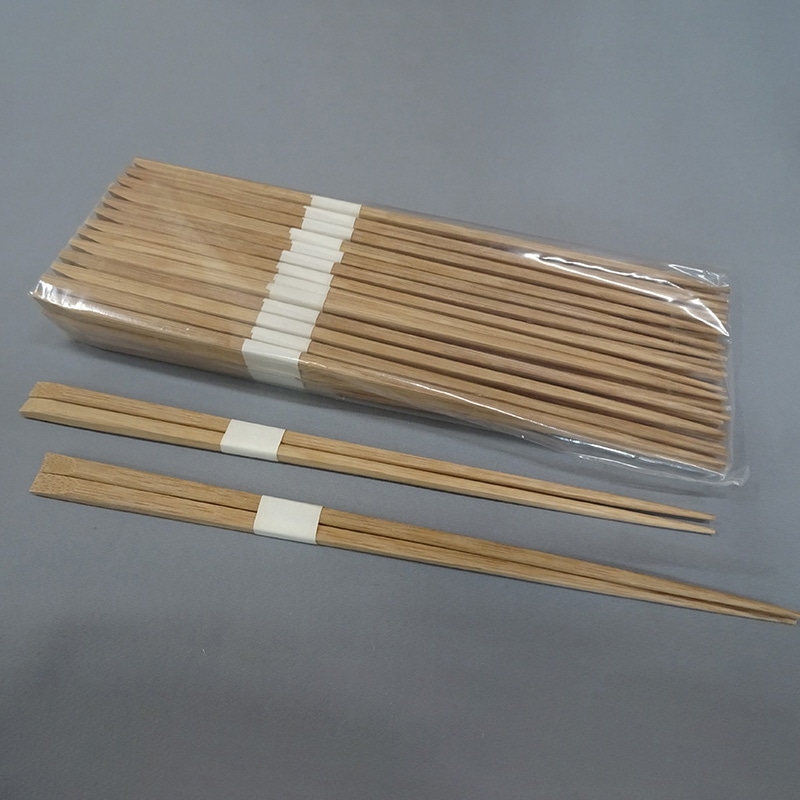 カトウ物産 竹角箸　天削　炭化　白帯 23.5cm　9800 100膳/1パック （ご注文単位1パック）【直送品】