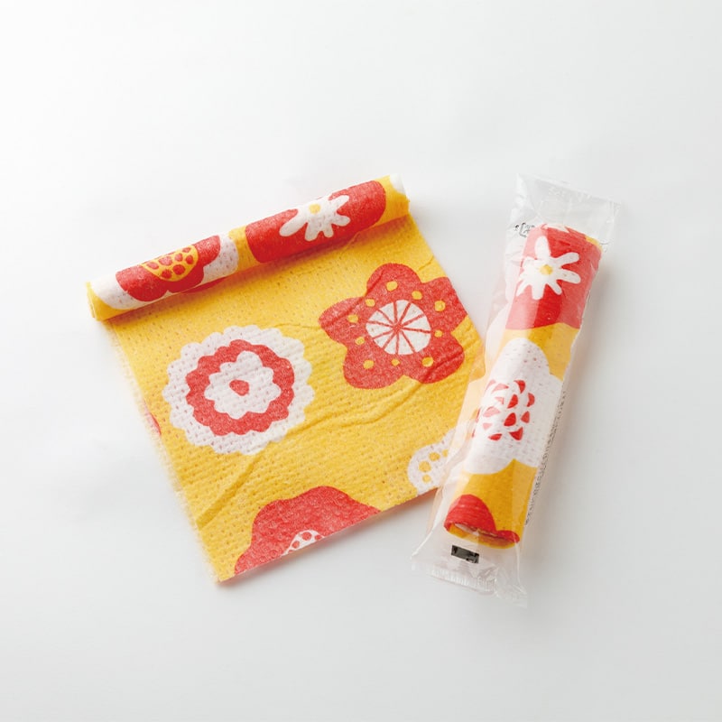 紙おしぼり ハナハナ 丸形 10111 75本/袋（ご注文単位8袋）【直送品】