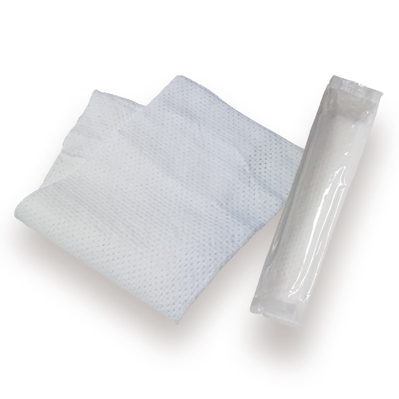 紙おしぼり おもてなし 丸型 ホワイト 6584 75本/袋（ご注文単位8袋）【直送品】