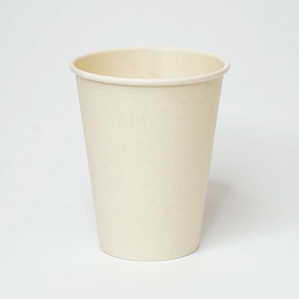 PLAバガスカップ 8oz ナチュラルCG 1000個/箱（ご注文単位1箱）【直送品】