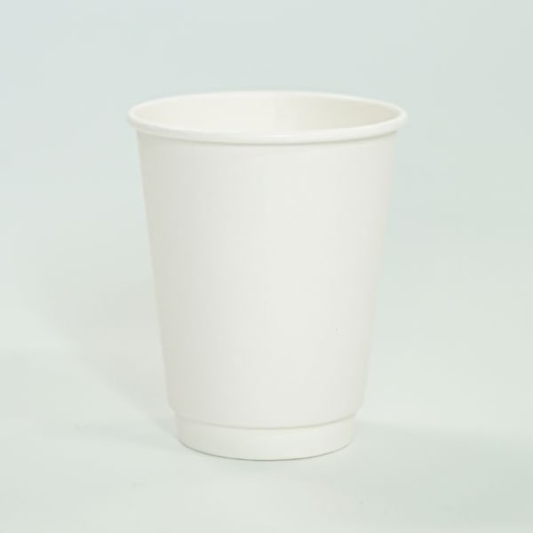 プラスチックフリー ダブルウォールカップ 8oz ホワイトCG 1000個/箱（ご注文単位1箱）【直送品】