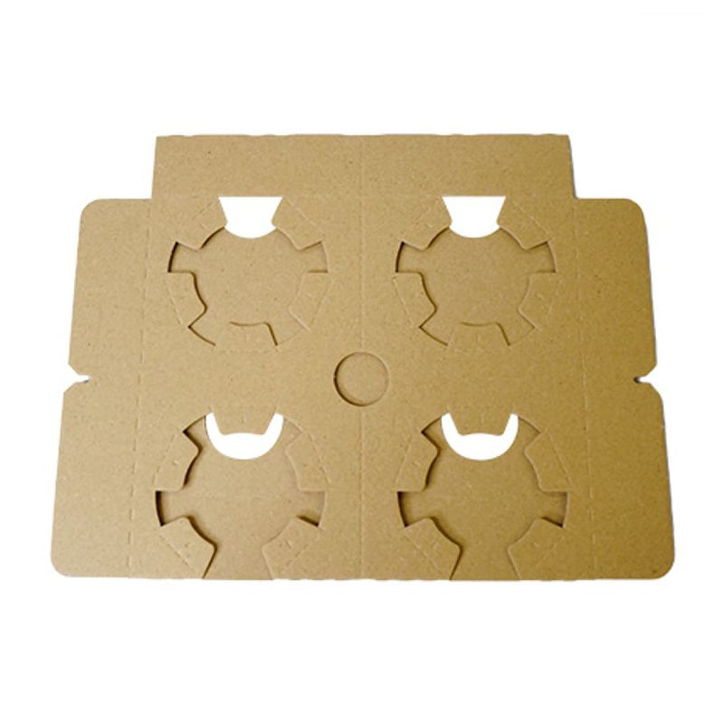 4&2クラフトカップホルダー 森林認証紙 300枚/箱(ご注文単位1箱)【直送品】