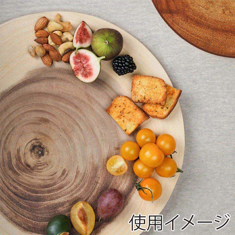 BMターゲット アカシア材カッティングボード 円形 BMT-HN-C0033 1個(ご注文単位1個)【直送品】