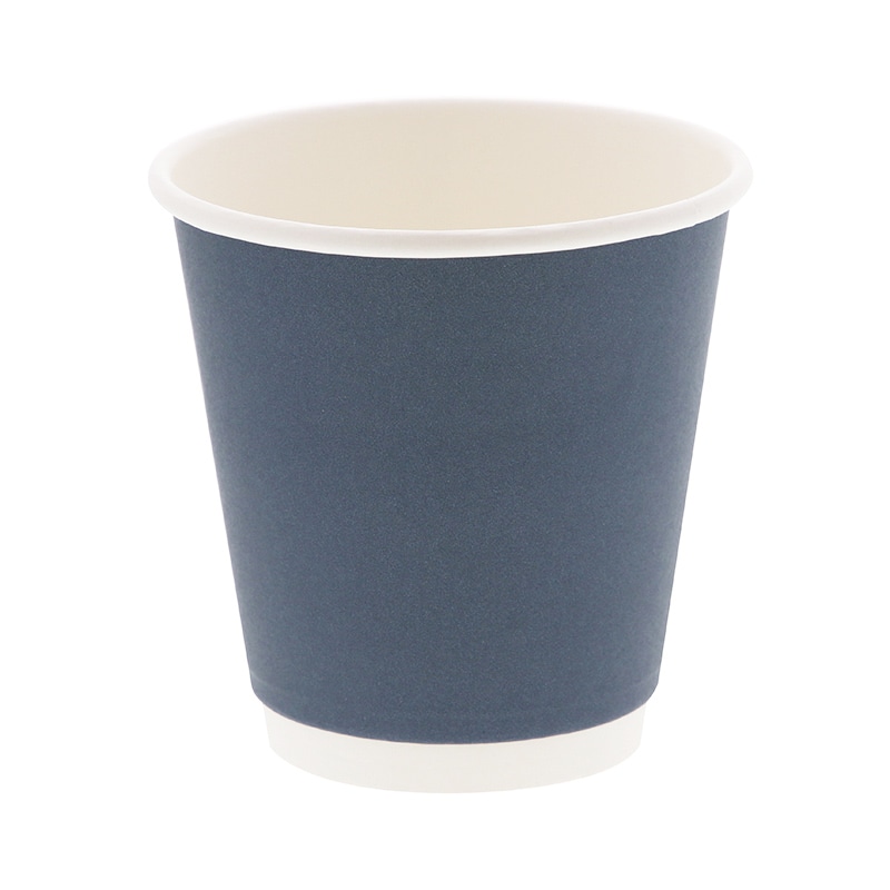 紙コップ 二重断熱カップ 10オンス(300ml) 口径90mm ネイビー 25個/袋