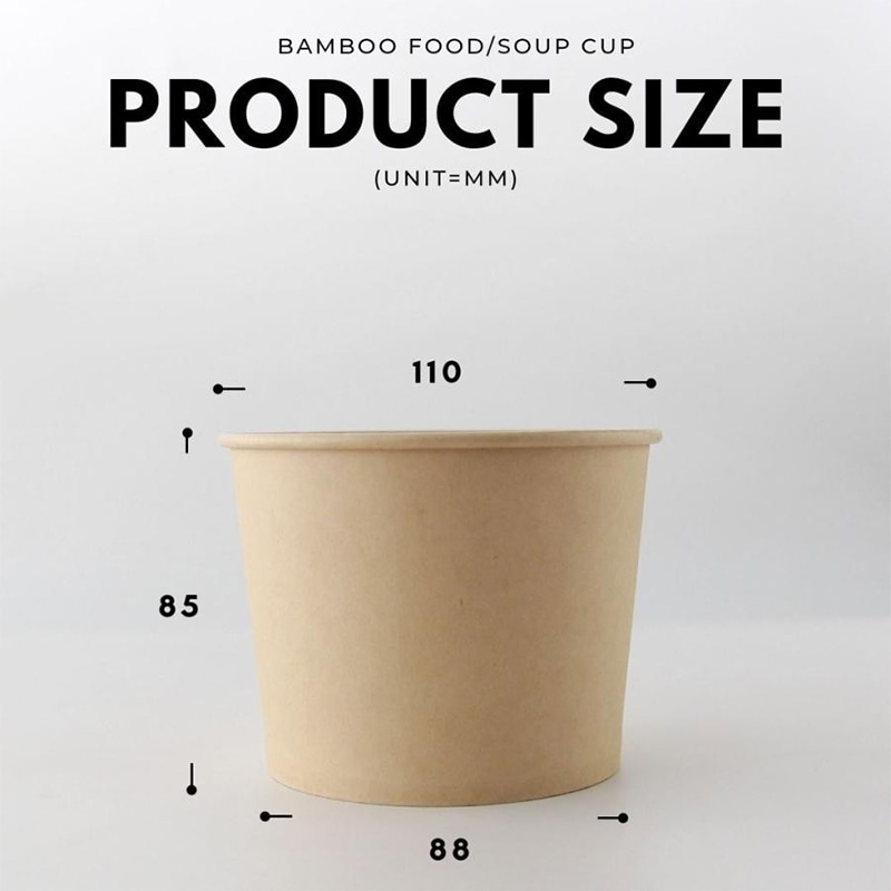 BMターゲット バンブーペーパーボウル 520ml 50枚/袋（ご注文単位10袋）【直送品】