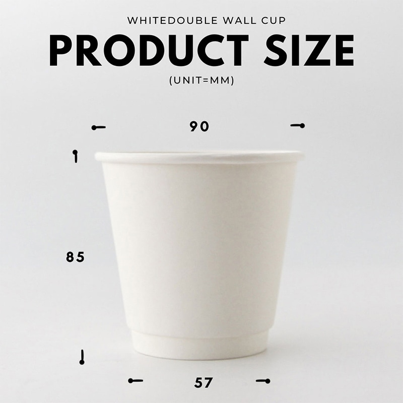 BMターゲット 断熱二重紙カップ 白無地 9オンス 90mm口径 25枚/袋（ご注文単位40袋）【直送品】