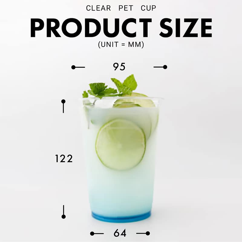 アイスクリアカップ PET 16オンス 95mm口径 BMT9516-PET 50個/袋(ご注文単位20袋)【直送品】