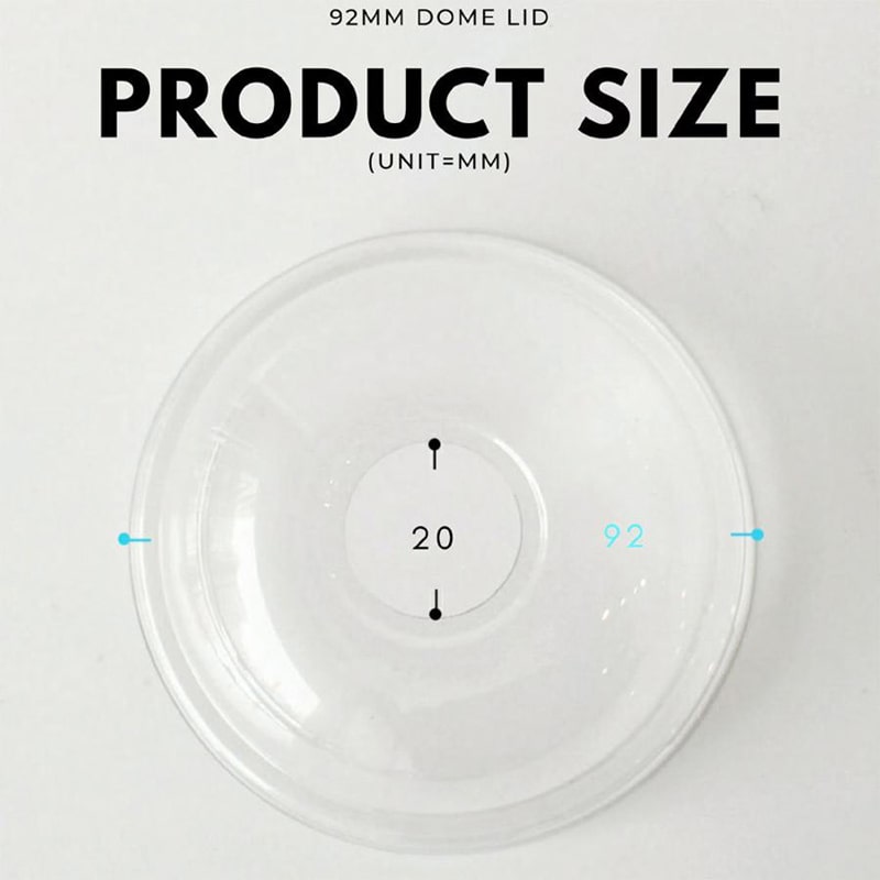 BMターゲット アイスクリアカップ フタ ドーム型 92mm口径 丸穴 BMT9200-CIRCLE-DOME 50個/袋（ご注文単位20袋）【直送品】