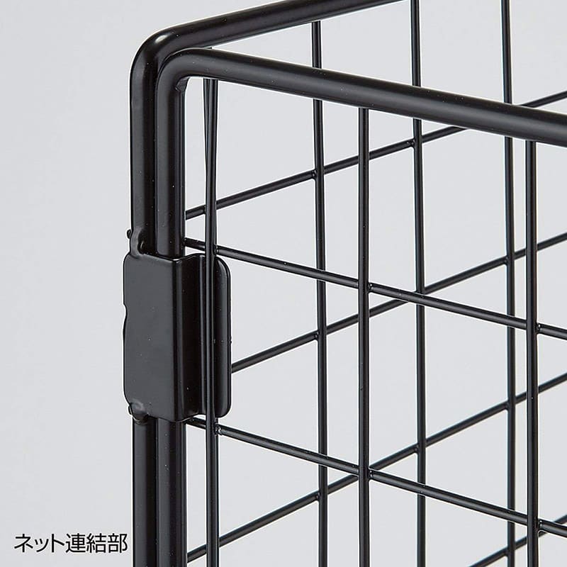ストア・エキスプレス 中央用ネットスチールラック 3段 ブラック 61-818-82-2 1台(ご注文単位1台)【直送品】