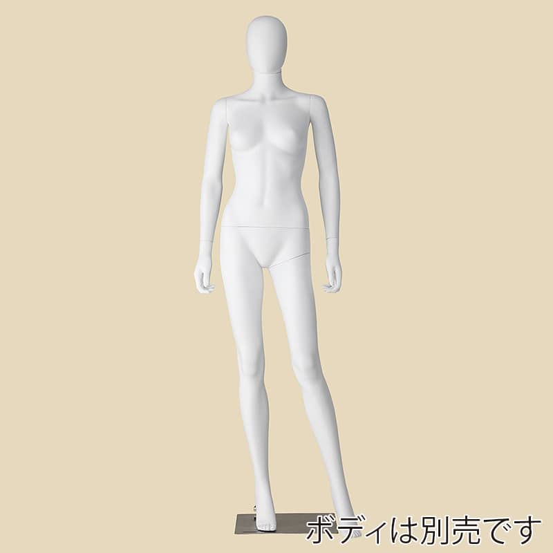 ストア・エキスプレス マネキン用頭部パーツ 婦人 PP製 白 61-814-20-1 1個（ご注文単位1個）【直送品】