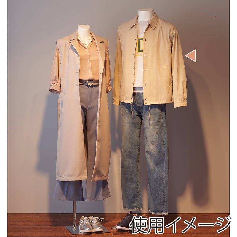 ストア・エキスプレス PP製 紳士トルソー M ホワイト 61-810-41-1 1台(ご注文単位1台)【直送品】