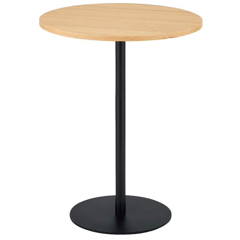 ストア・エキスプレス ラウンドカフェテーブル 黒脚 直径80cm 高さ95cm ミディアムブラウン 61-821-60-5 1台（ご注文単位1台）【直送品】