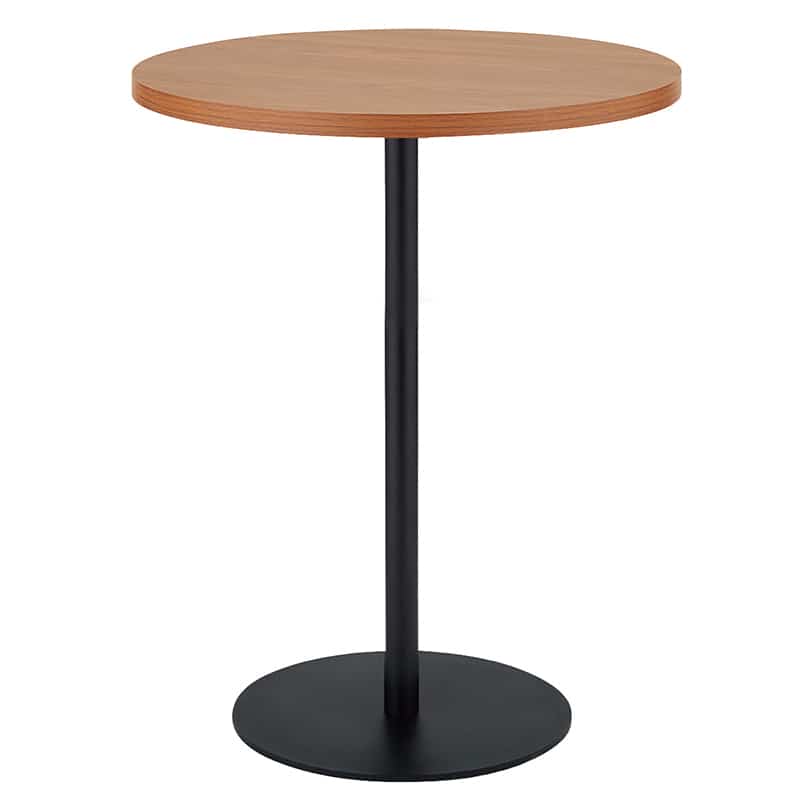 ストア・エキスプレス ラウンドカフェテーブル 黒脚 直径80cm 高さ95cm ブラウン 61-821-60-6 1台（ご注文単位1台）【直送品】