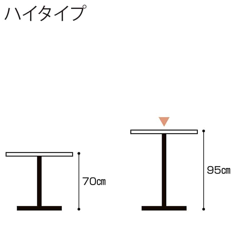 ストア・エキスプレス ラウンドカフェテーブル 白脚 直径60cm 高さ95cm ホワイトウッド 61-821-61-4 1台（ご注文単位1台）【直送品】