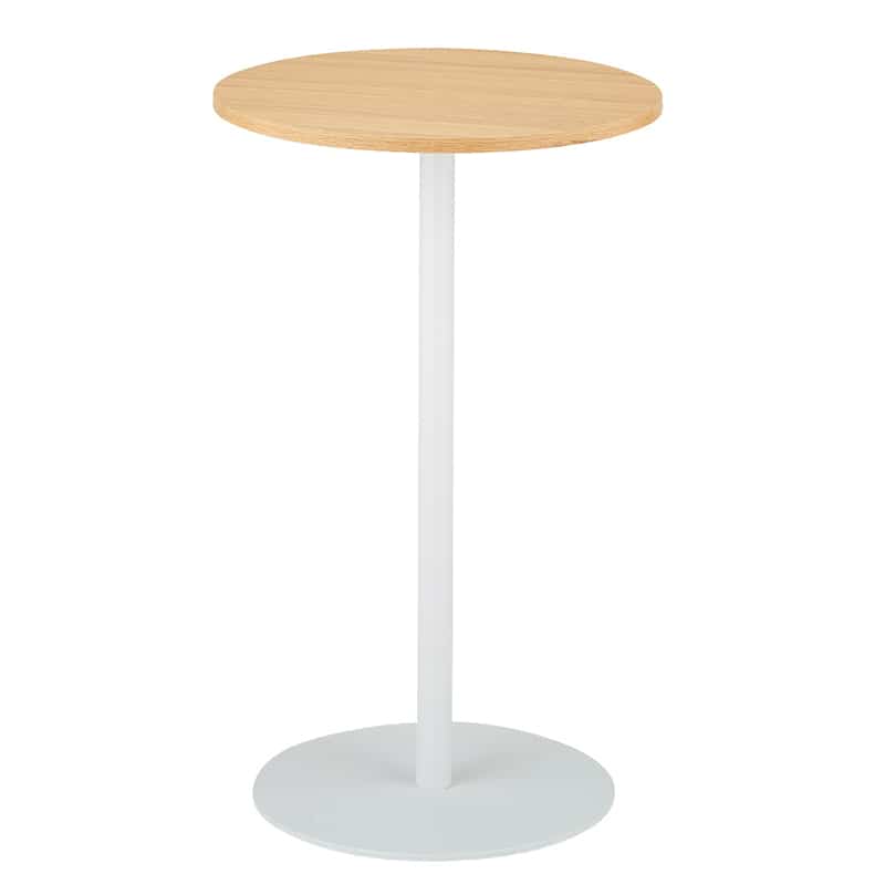ストア・エキスプレス ラウンドカフェテーブル 白脚 直径60cm 高さ95cm ミディアムブラウン 61-821-61-5 1台（ご注文単位1台）【直送品】