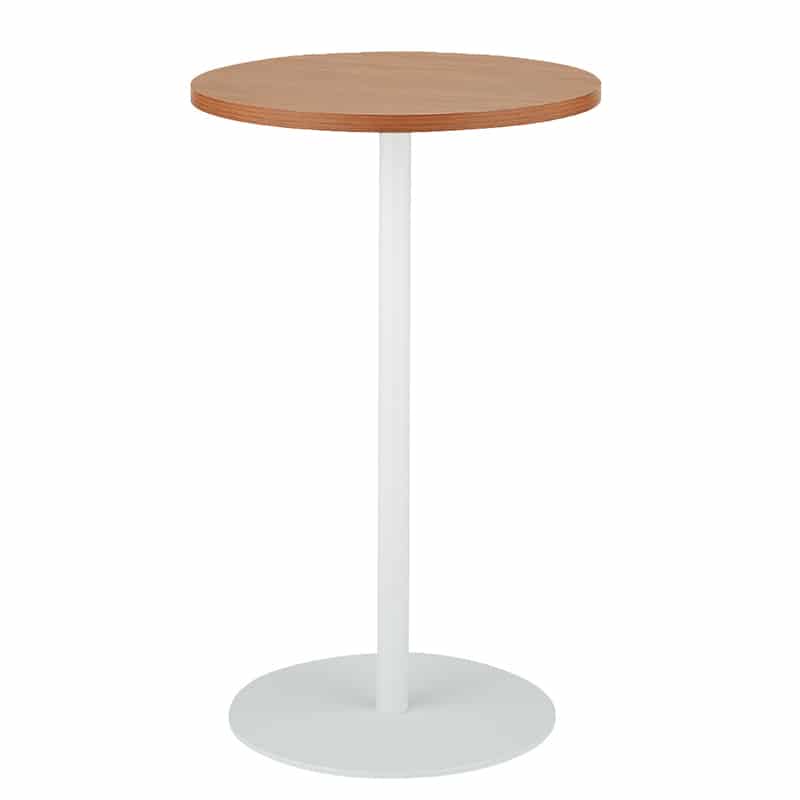 ストア・エキスプレス ラウンドカフェテーブル 白脚 直径60cm 高さ95cm ブラウン 61-821-61-6 1台（ご注文単位1台）【直送品】