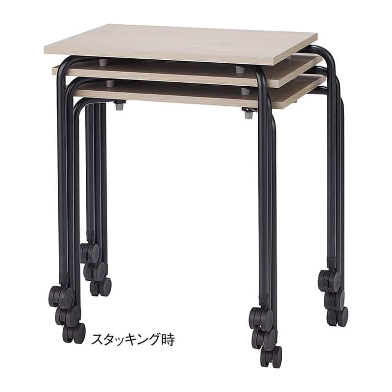 ストア・エキスプレス パーソナルテーブル グレーオーク 61-830-87-3 1台(ご注文単位1台)【直送品】
