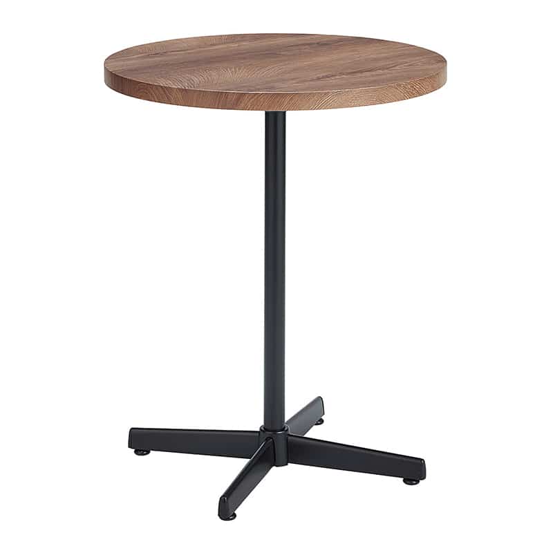ストア・エキスプレス セレクトカフェテーブル 丸型 黒脚 直径60cm 人工銘木ブラウン 61-831-29-2 1台（ご注文単位1台）【直送品】