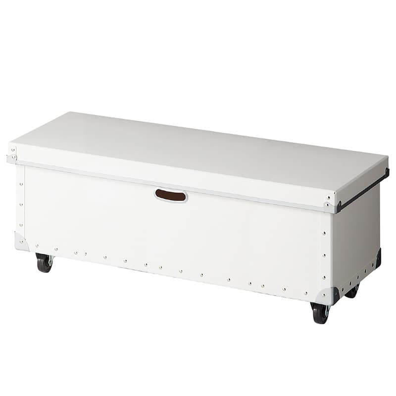 ストア・エキスプレス ワイヤーラック用ファイバー収納ボックス フタ付き 幅90cm／奥行35cm用 ホワイト 61-809-40-2 1台（ご注文単位1台）【直送品】