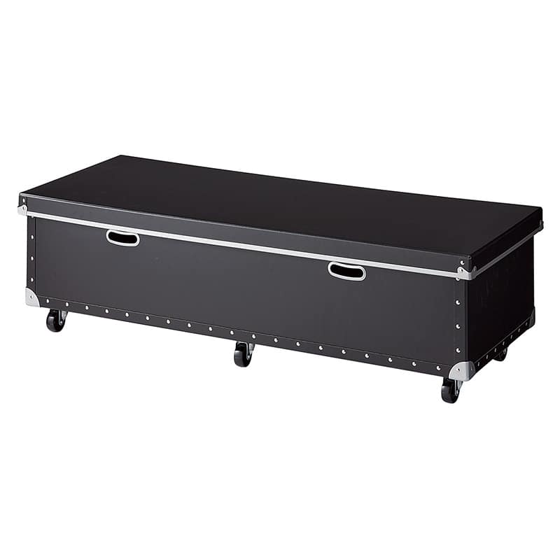 ストア・エキスプレス ワイヤーラック用ファイバー収納ボックス フタ付き 幅120cm／奥行45cm用 ブラック 61-809-41-3 1台（ご注文単位1台）【直送品】