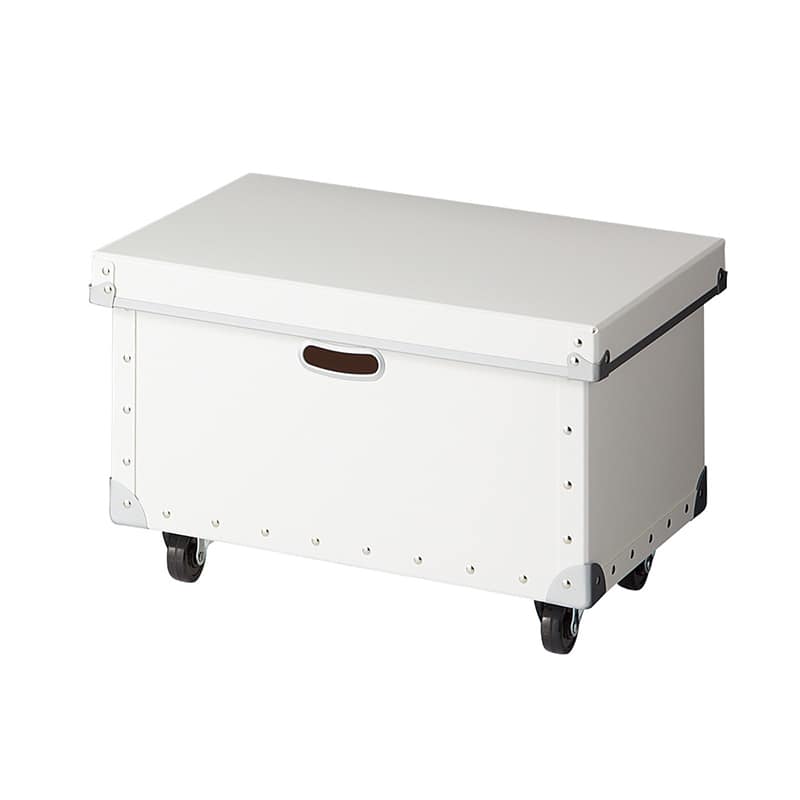 ストア・エキスプレス ワイヤーラック用ファイバー収納ボックス フタ付き 幅60cm／奥行45cm用 ホワイト 61-809-42-1 1台（ご注文単位1台）【直送品】