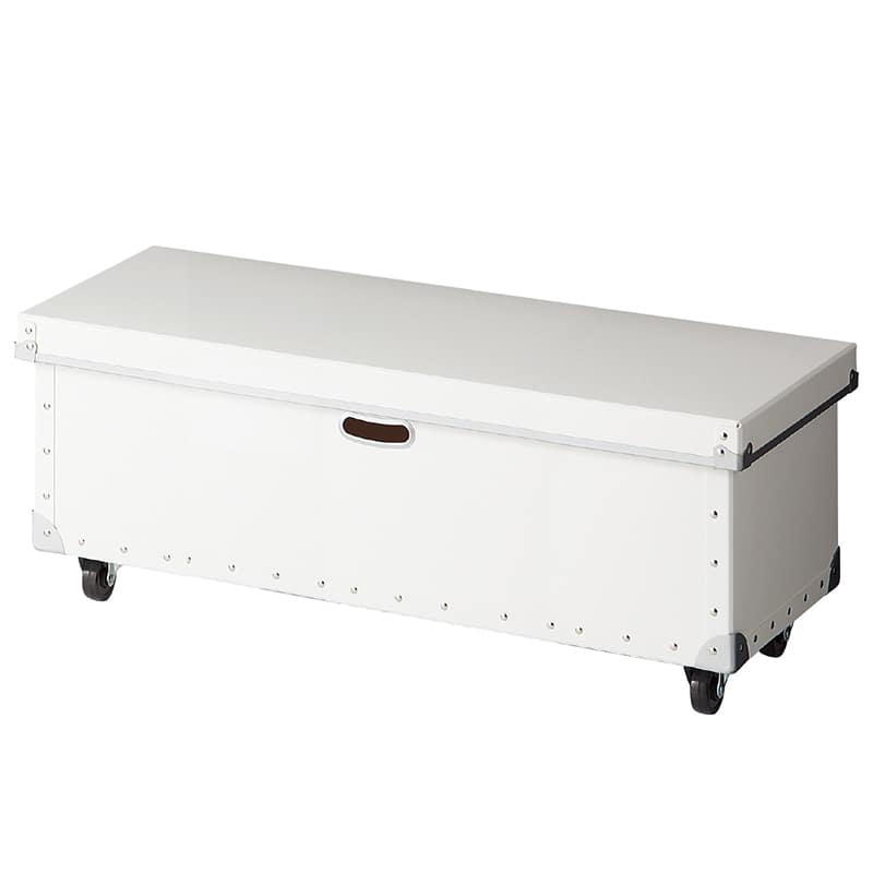 ストア・エキスプレス ワイヤーラック用ファイバー収納ボックス フタ付き 幅90cm／奥行45cm用 ホワイト 61-809-42-2 1台（ご注文単位1台）【直送品】