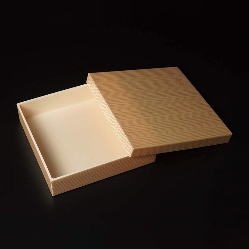 群馬デスコ 折箱 新5合 かぶせ蓋付 正方形 DEF柄 1個（ご注文単位30個）【直送品】